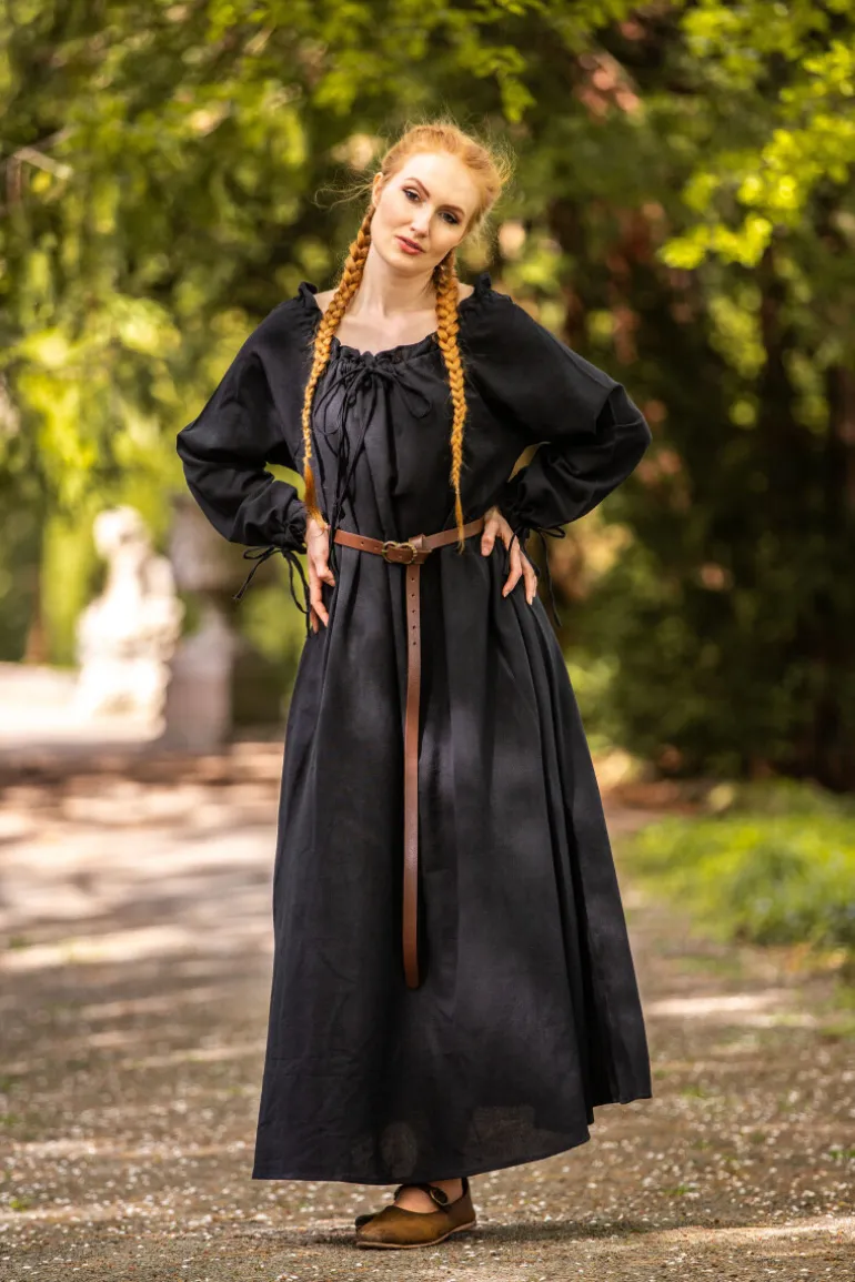 Leonardo Carbone Bodenlanges Langarmkleid "Mechthild" | Damen Kleider