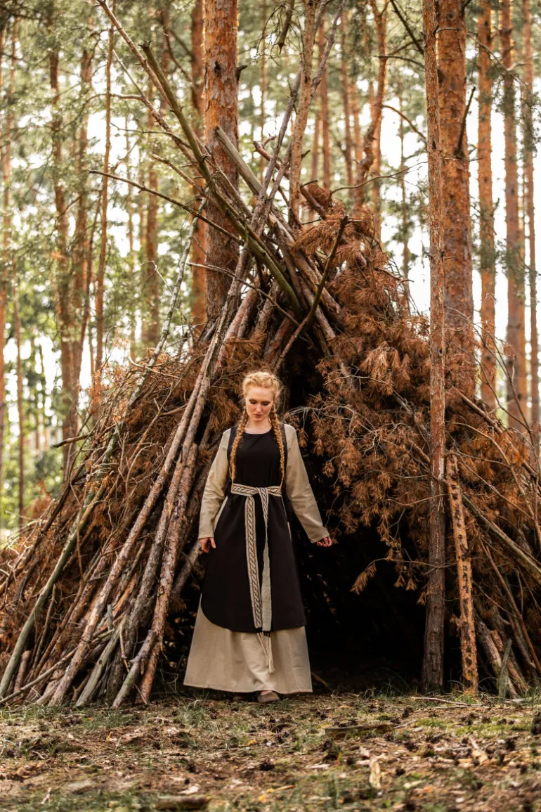 Leonardo Carbone Mittelalter-Überkleid "Magdalena" Dunkel | Damen Schürzen / Überkleider