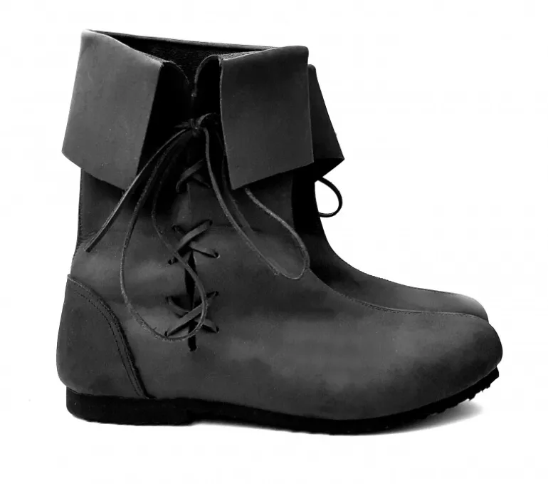 Leonardo Carbone 008 Mittelalter-Stulpenstiefel aus Nubukleder- | Schuhe